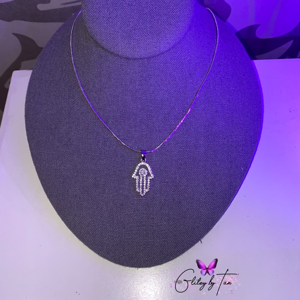 Silver Hamsa Necklace